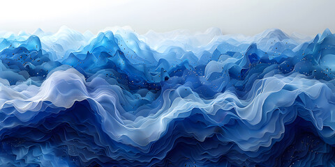 Obraz premium Celestial Oasis: A Soothing Abstract Map of the Earth