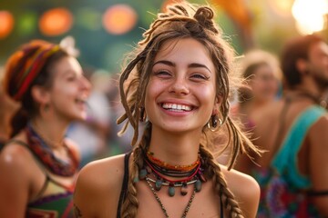 Fototapeta premium Celebrating Life with joy, happiness and optimism