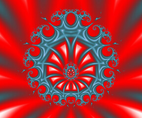 Computer generated abstract colorful fractal artwork