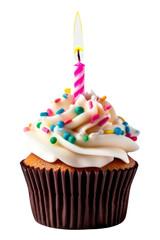 PNG Birthday cupcake sprinkles dessert icing