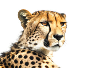 Gepard isoliert auf weißen Hintergrund, Freisteller