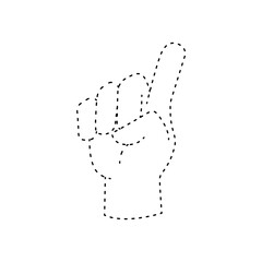 One hand sign vector illustration