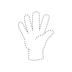 Five hand sign vector illustration