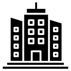 Office Building  Icon Element For Design