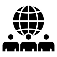 Global Community  Icon Element For Design