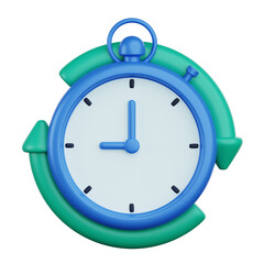 3D illustration of repeat time