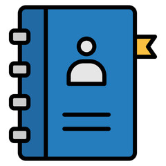 Phone Book  Icon Element For Design