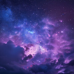 sky with stars and clouds