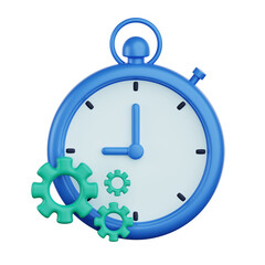 3D illustration of time management