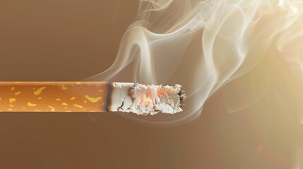 Cigarette and tobacco for damage healthy lifestyle poster copy space background