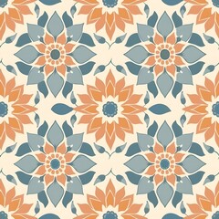 sunflower decorative seamless pattern vector,