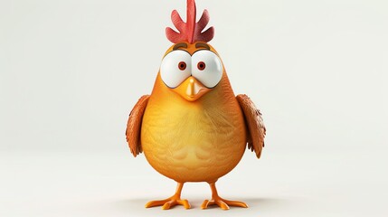 cartoon chicken on a white background