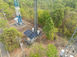 Solar power system for communication tower in rural.