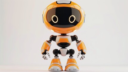 orange robot on a white background