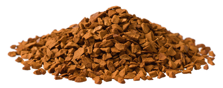 Freeze dried coffee isolated on a white background