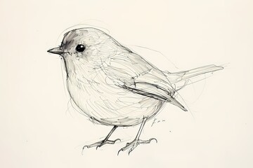 a child's pencil drawing of a bird