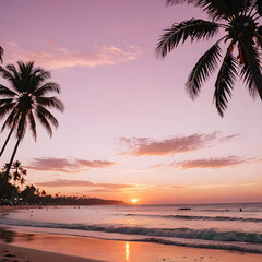 Fototapeta premium sunset at the beach