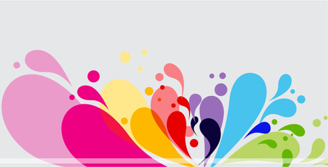 banner design with distinctive paints and colors