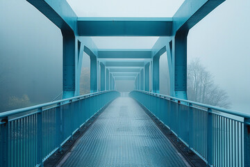 A pedestrian bridge that illustrates structural minimalism, using an algorithm to minimize material...