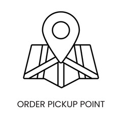 Order Pickup Point line vector icon with editable stroke © GrandDesign