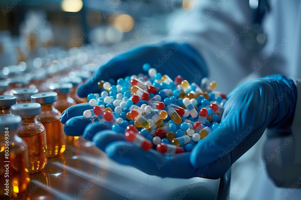 Aufkleber a pharmaceutical researcher using mathematical models to predict the interaction of new drug compoun