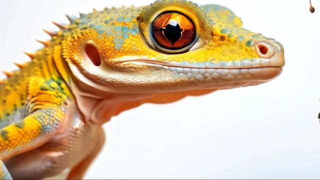 chameleon on a white background