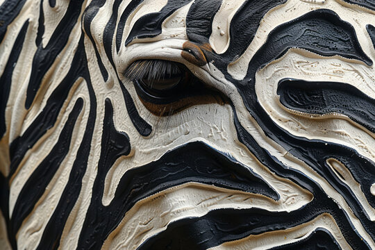 A visualization of the patterns found on a zebra, showing how stripe patterns can follow mathematical models of pattern formation,