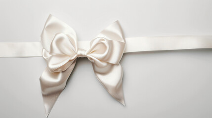 Bow made of ribbon on white background