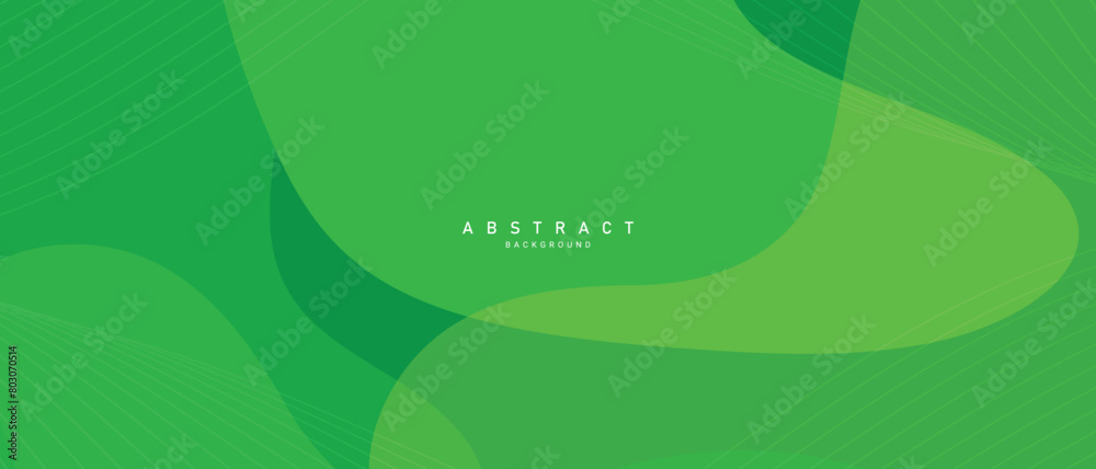 Poster abstract geometric green background dynamic shapes vector illustration.
