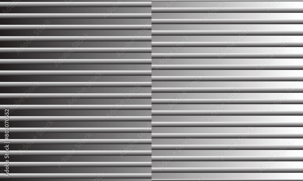 Poster abstract geometric black white silver gradient line pattern.