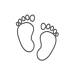 Human footprints 