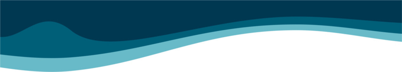 Blue Modern Business Header Design Border Wavy