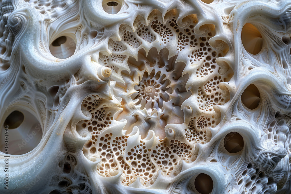 Aufkleber an intricate pattern created by the l-system algorithm, simulating the growth patterns of plants and