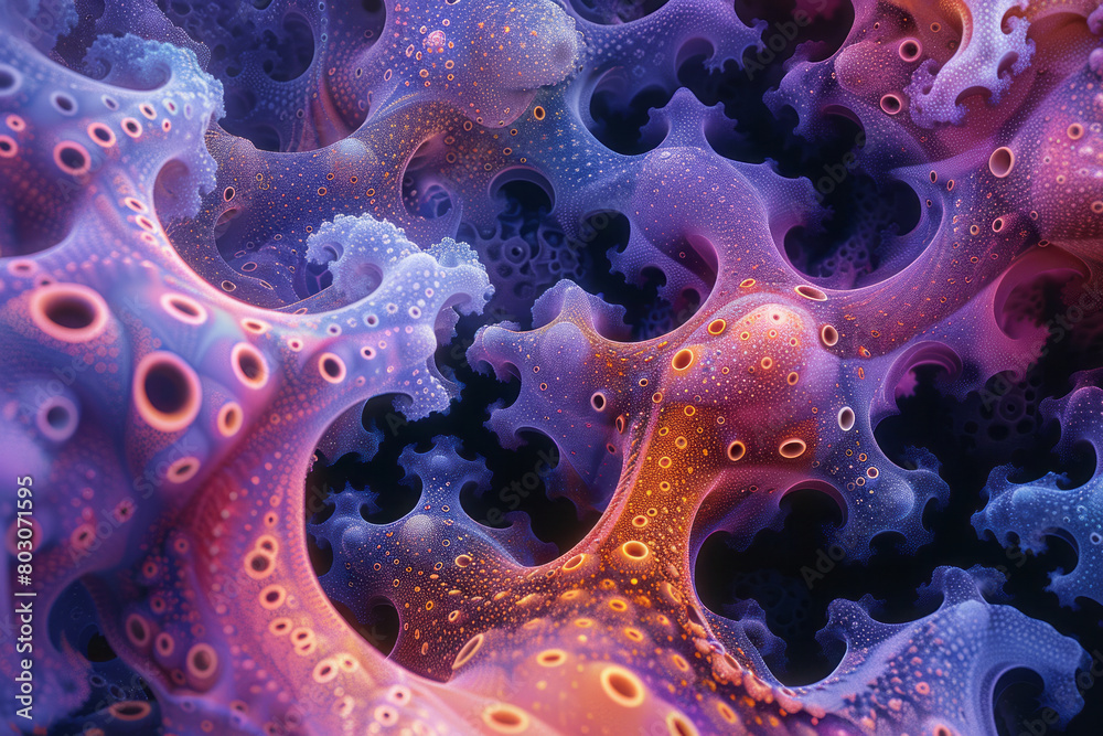 Aufkleber a series of julia set fractals, each with different parameters to show a variety of complex shapes a