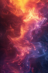 An abstract art piece featuring a fractal flame, with swirling, fiery patterns that mesmerize the viewer,