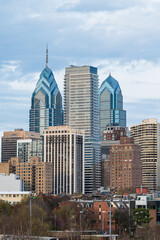 Philadelphia city skyline with buildings