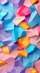 Obraz premium Colorful pastel geometric in a digital art pattern for web design or background