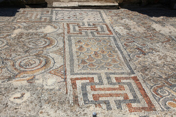 Mosaic from ancient Greek and Roman city of Ephesus, Selcuk, Turkey