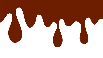 Melted chocolate drip. melted chocolate background. chocolate background for packaging.