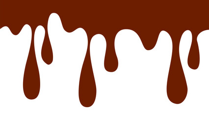 Melted chocolate drip. melted chocolate background. chocolate background for packaging.