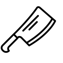 Cleaver Vector Line Icon Design