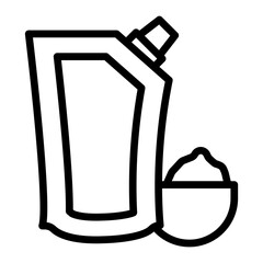Mayonnaise Vector Line Icon Design