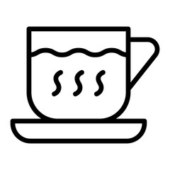 Cup Vector Line Icon Design