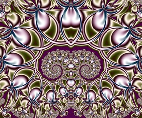Computer generated abstract colorful fractal artwork