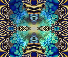 Computer generated abstract colorful fractal artwork