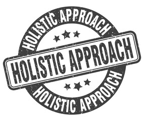 holistic approach stamp. holistic approach label. round grunge sign
