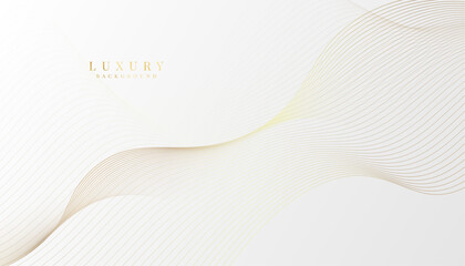 White background with golden lines. luxury premium background
