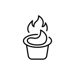 Spicy sauce outline icons, minimalist vector illustration ,simple transparent graphic element .Isolated on white background
