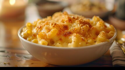 a serving of cavatappi with cheese sauce, perfectly centered with each curl of pasta detailed and inviting.