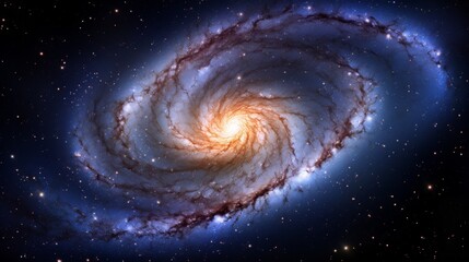 Spiral Galaxy NGC 1566, concept illustration